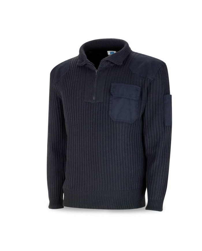 Jersey tipo policía azul marino 450 gr MARCA