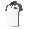 POLO "TÉCNICA" blanco/gris poliéster 135 gr MARCA