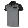 POLO "TÉCNICA" gris/negro poliéster 135 gr MARCA