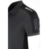 Polo "TÉCNICO" gris costado negro poliéster 150 gr MARCA