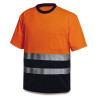 Camiseta Alta Visibilidad poliéster naranja/azul marino 150 gr MARCA