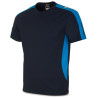Camiseta "TÉCNICA" azul marino costado azulina poliéster 150 gr MARCA