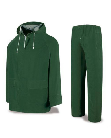 Traje de agua PVC verde 400 gr METEO