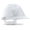 Mod. "STRIKE". Casco de protección cierre de cinta. Color Blanco STEELPRO