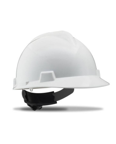 Mod. "ROLLER". Casco de protección cierre ruleta y arnés textil. Color Blanco STEELPRO