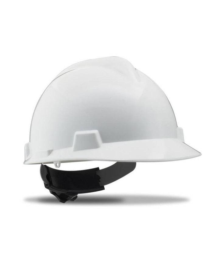 Mod. "ROLLER". Casco de protección cierre ruleta y arnés textil. Color Blanco STEELPRO