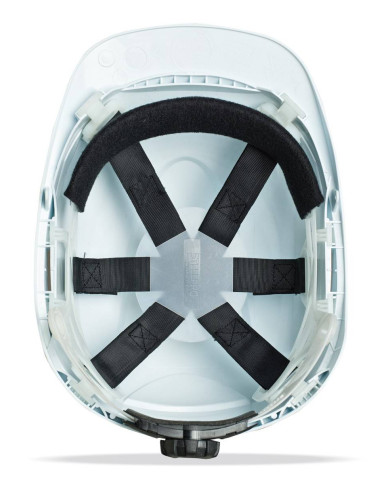 Mod. "THOR". Casco de protección para la industria eléctricamente aislante, cierre ruleta, arnés textil 6 puntos STEELPRO