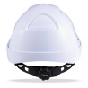 Mod. “THOR”. Casco de protección para la industria ventilado en color blanco, cierre ruleta, arnés textil 6 puntos STEELPRO