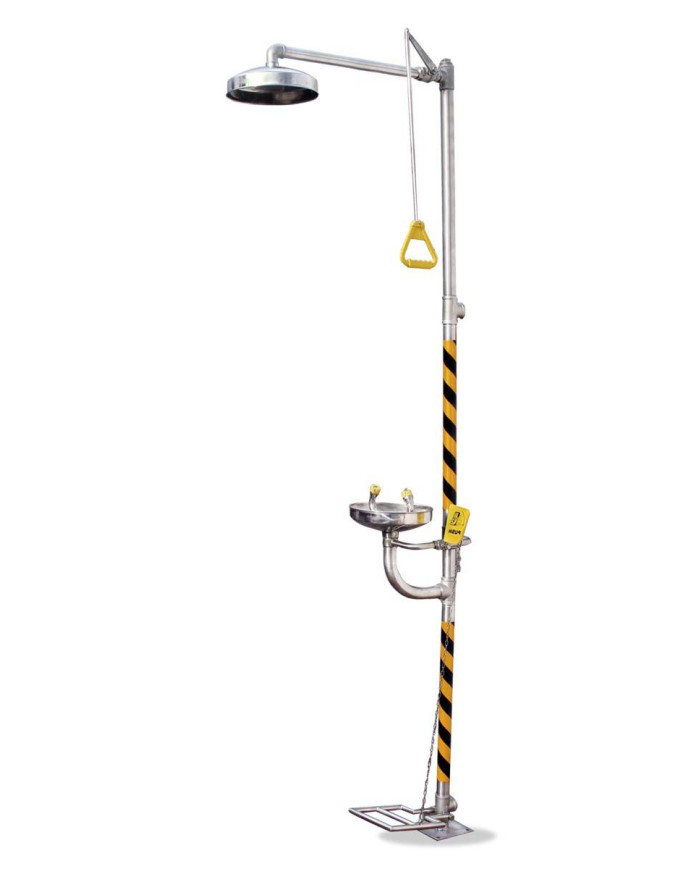 Ducha-lavaojos de acero inoxidable 316 STEELPRO
