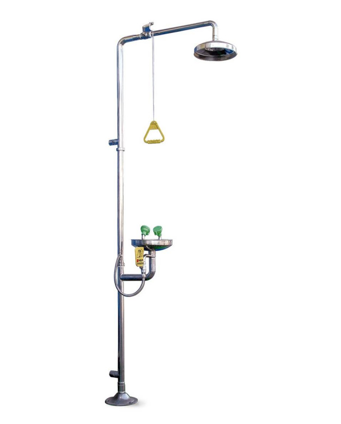 Ducha-lavaojos de acero inoxidable STEELPRO