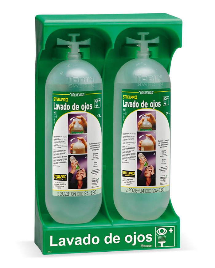 Estación dos botellas de un litro. Tobin Eyewash