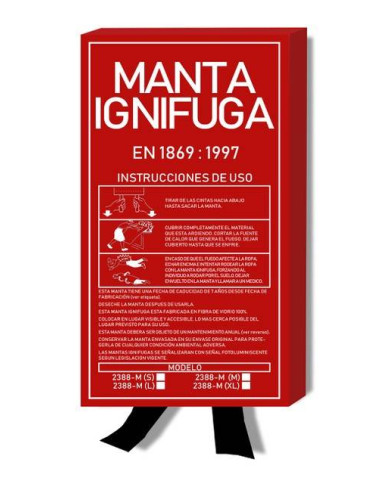 2388MSIN/L Manta ignífuga apaga-fuegos (1,20x1,80m) STEELPRO