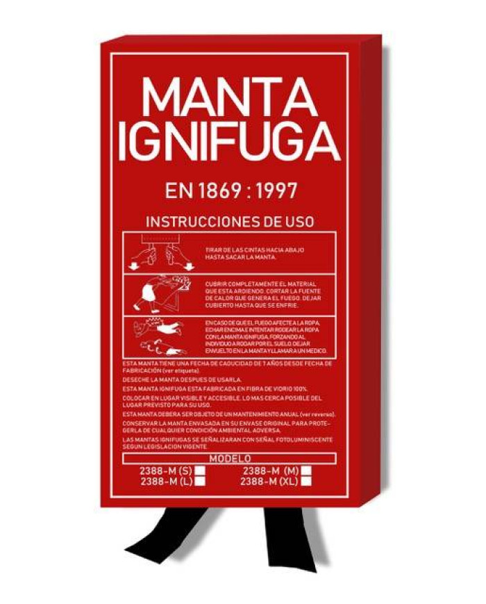 2388MSIN/XL Manta ignífuga apaga-fuegos (1,80x1,80m) STEELPRO