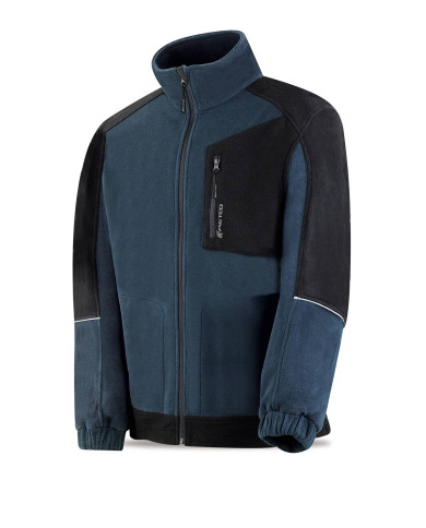 Chaqueta polar modelo VIRACOCHA. Azul Marino/Negro 325 gr METEO