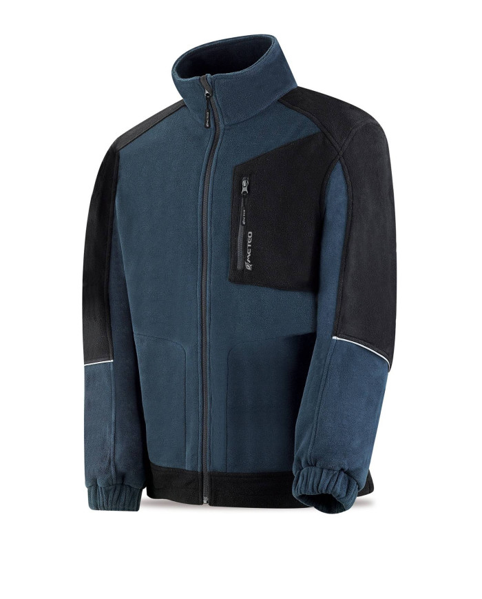 Chaqueta polar modelo VIRACOCHA. Azul Marino/Negro 325 gr METEO