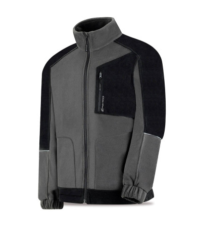 Chaqueta polar modelo VIRACOCHA. Gris/Negro 325 gr METEO