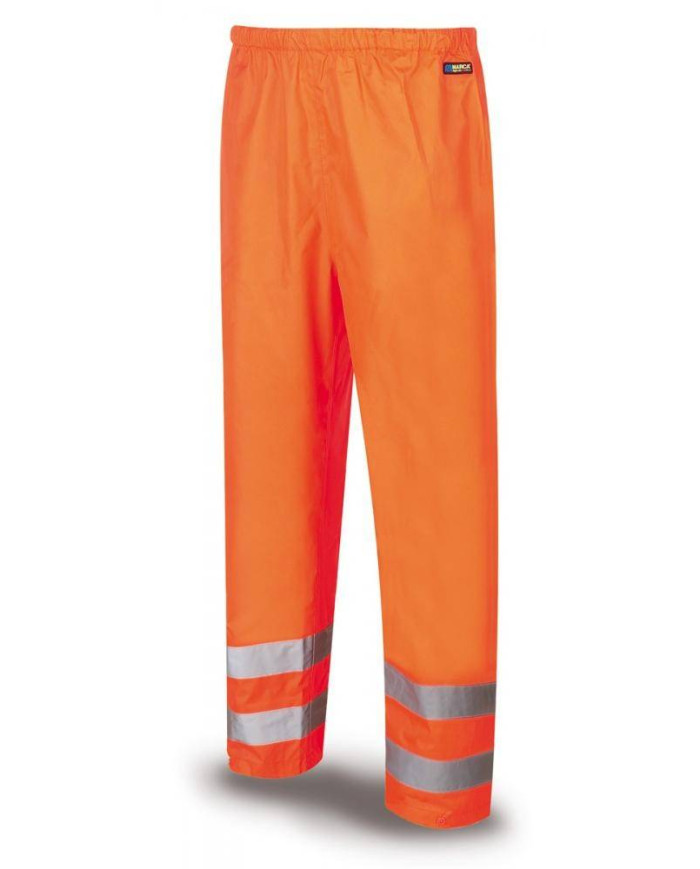 Pantalón/Chubasquero Alta Visibilidad naranja poliéster 140 gr MARCA