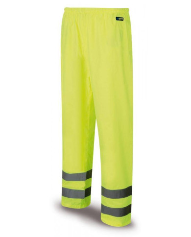 Pantalón/Chubasquero Alta Visibilidad amarillo poliéster 140 gr MARCA