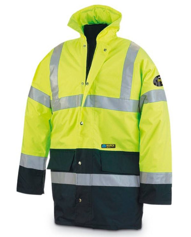 Parka Alta visibilidad. Amarillo/azul marino 320 gr MARCA