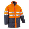 Parka Alta visibilidad. Triple uso naranja/azul marino 560 gr MARCA