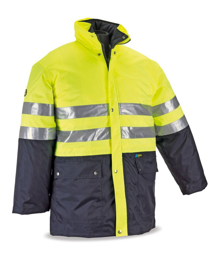 Parka Alta visibilidad. Triple uso amarillo/azul marino 560 gr MARCA