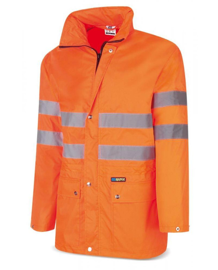 Chaqueta Alta Visibilidad naranja poliéster 140 g MARCA