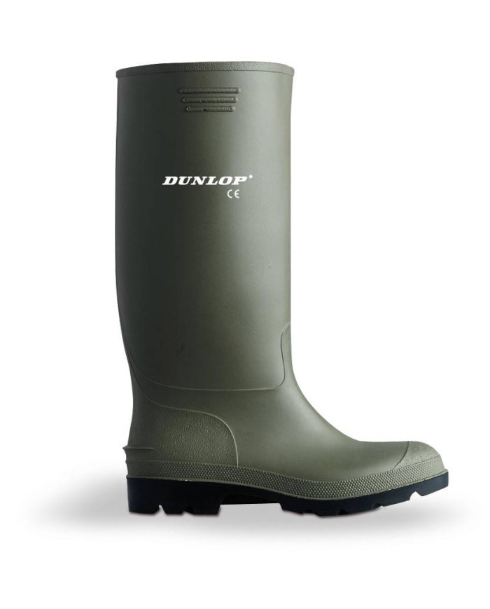 Bota de agua PVC caña alta verde. Dunlop 380