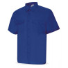 Camisa azulina poliéster/algodón 95 gr. Manga corta MARCA