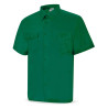 Camisa verde poliéster/algodón 95 gr. Manga corta MARCA