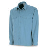 Camisa azul celeste poliéster/algodón 95 gr. Manga larga MARCA