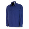 Camisa azulina poliéster/algodón 95 gr. Manga larga MARCA