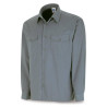 Camisa gris poliéster/algodón 95 gr. Manga larga MARCA