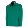 Camisa verde poliéster/algodón 95 gr. Manga larga MARCA