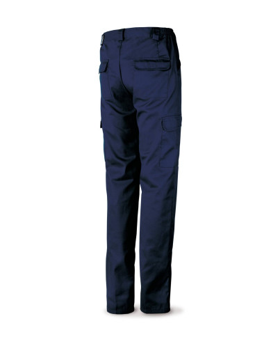 Pantalón azul marino poliéster/algodón 200 g. Multibolsillos MARCA