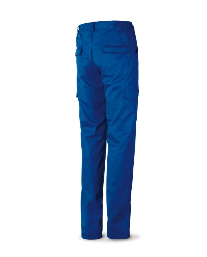 Pantalón azulina algodón 200 g. Multibolsillos MARCA
