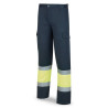 Pantalón bicolor de alta visibilidad poliéster/algodón 430 g. acolchado MARCA