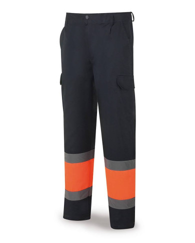 Pantalón bicolor de alta visibilidad poliéster/algodón 200 g MARCA