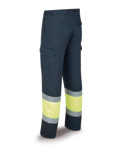 Pantalón bicolor de alta visibilidad poliéster/algodón 200 g MARCA