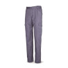 Pantalón gris poliéster/algodón 200 g. Multibolsillos MARCA