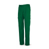 Pantalón verde poliéster/algodón 200 g. Multibolsillos MARCA