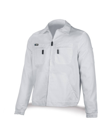 Chaqueta blanca poliéster/algodón de 245 g MARCA