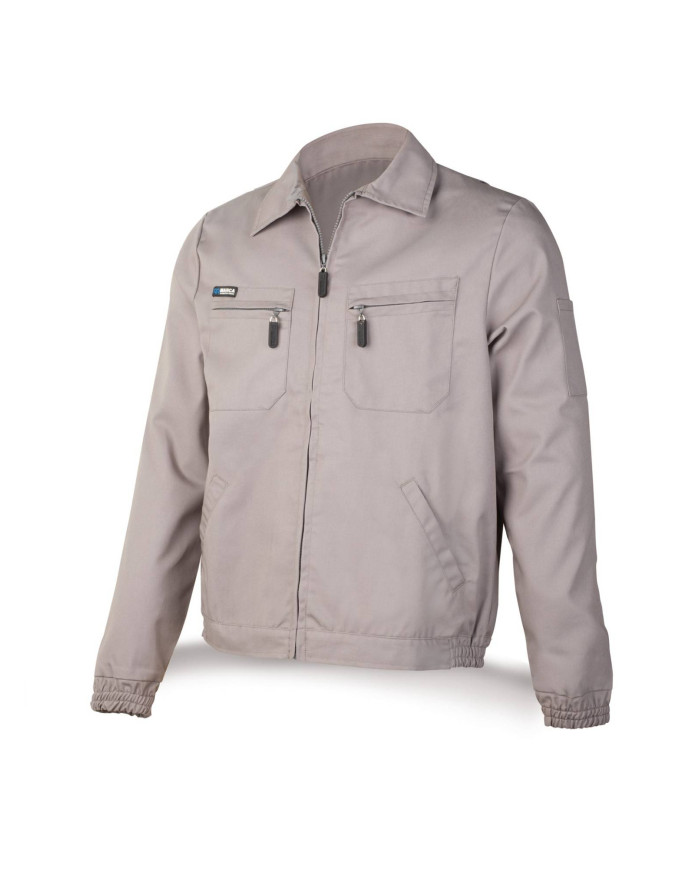 Chaqueta gris poliéster/algodón de 245 g MARCA