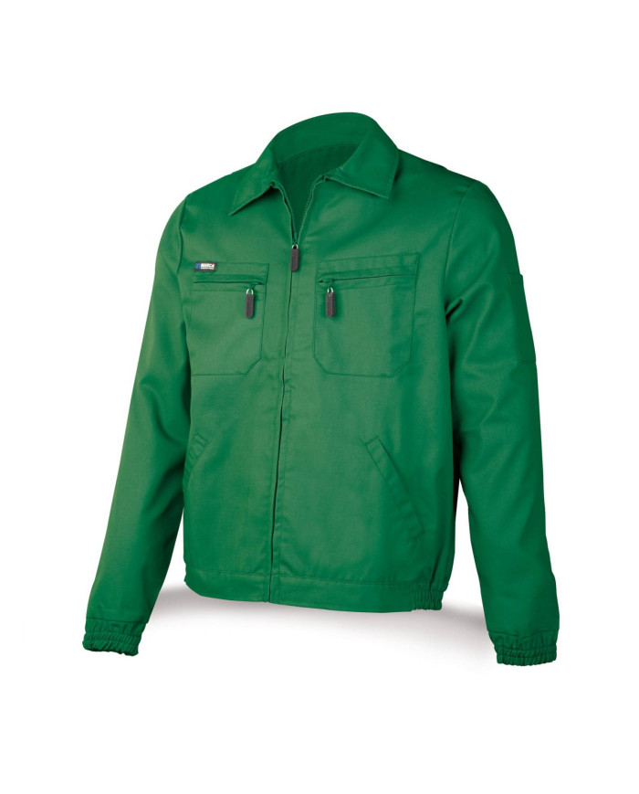 Chaqueta verde poliéster/algodón de 245 g MARCA