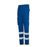 Pantalón azulina algodón con bandas reflectantes 245 g MARCA