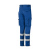 Pantalón azulina algodón con bandas reflectantes 245 g MARCA