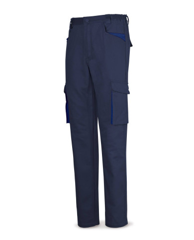Pantalón azul marino en Algodón de 270 g. Multibolsillos MARCA