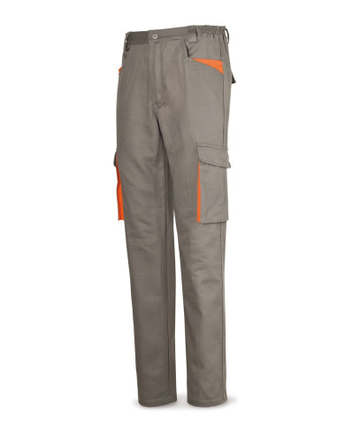 Pantalón agris en Algodón de 270 g. Multibolsillos MARCA