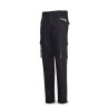 Pantalón negro en Algodón de 270 g. Multibolsillos MARCA