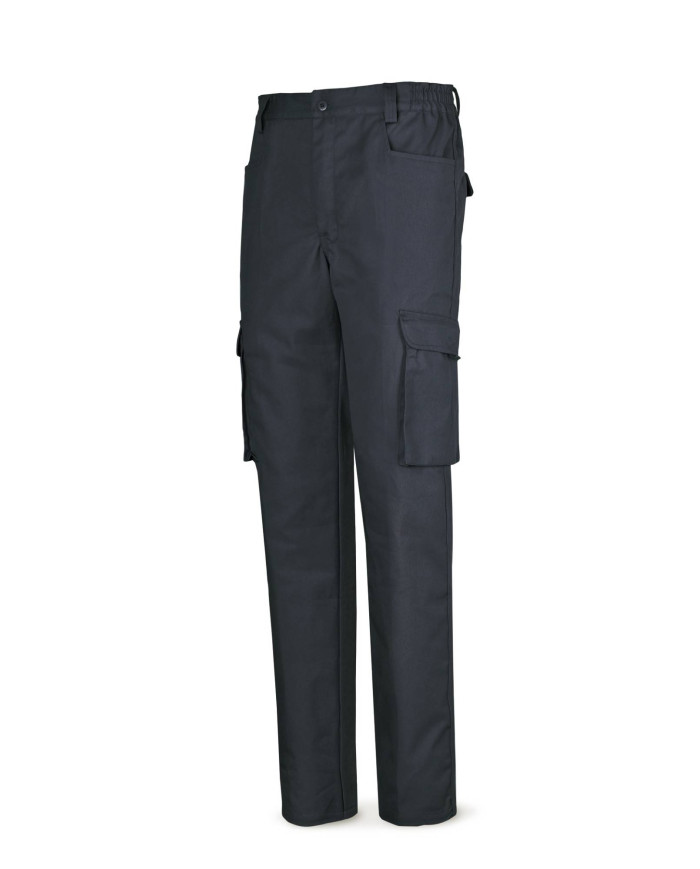 Pantalón azul marino algodón de 245 g. Multibolsillo MARCA