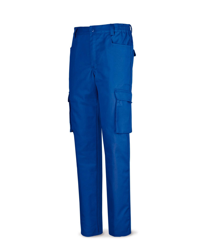 Pantalón azulina algodón de 245 g. Multibolsillo MARCA